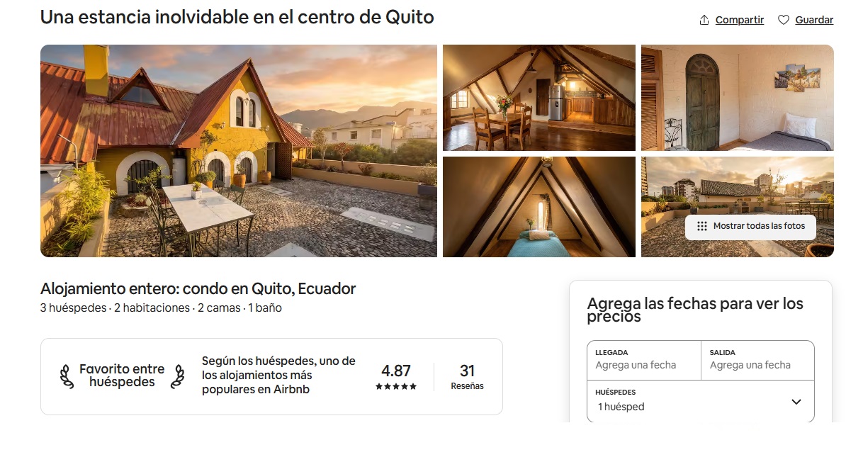 administracion airbnb quito cubiko